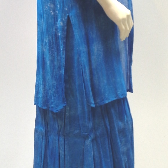 Vintage 90s Royal Blue Rayon Dress and Blazer Set, Spiegel Upscale Cruis…-2/$40 - Picture 5 of 8